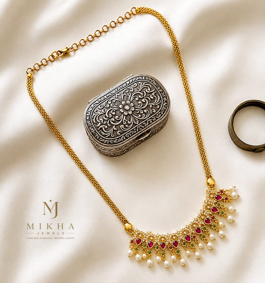 Necklace with Multicolor Stone