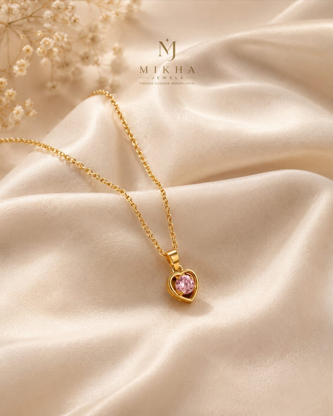 Pink Stone Jewellery Set Combo with Bracelet, Pendant Chain, Earrings & Ring for Women and Girls