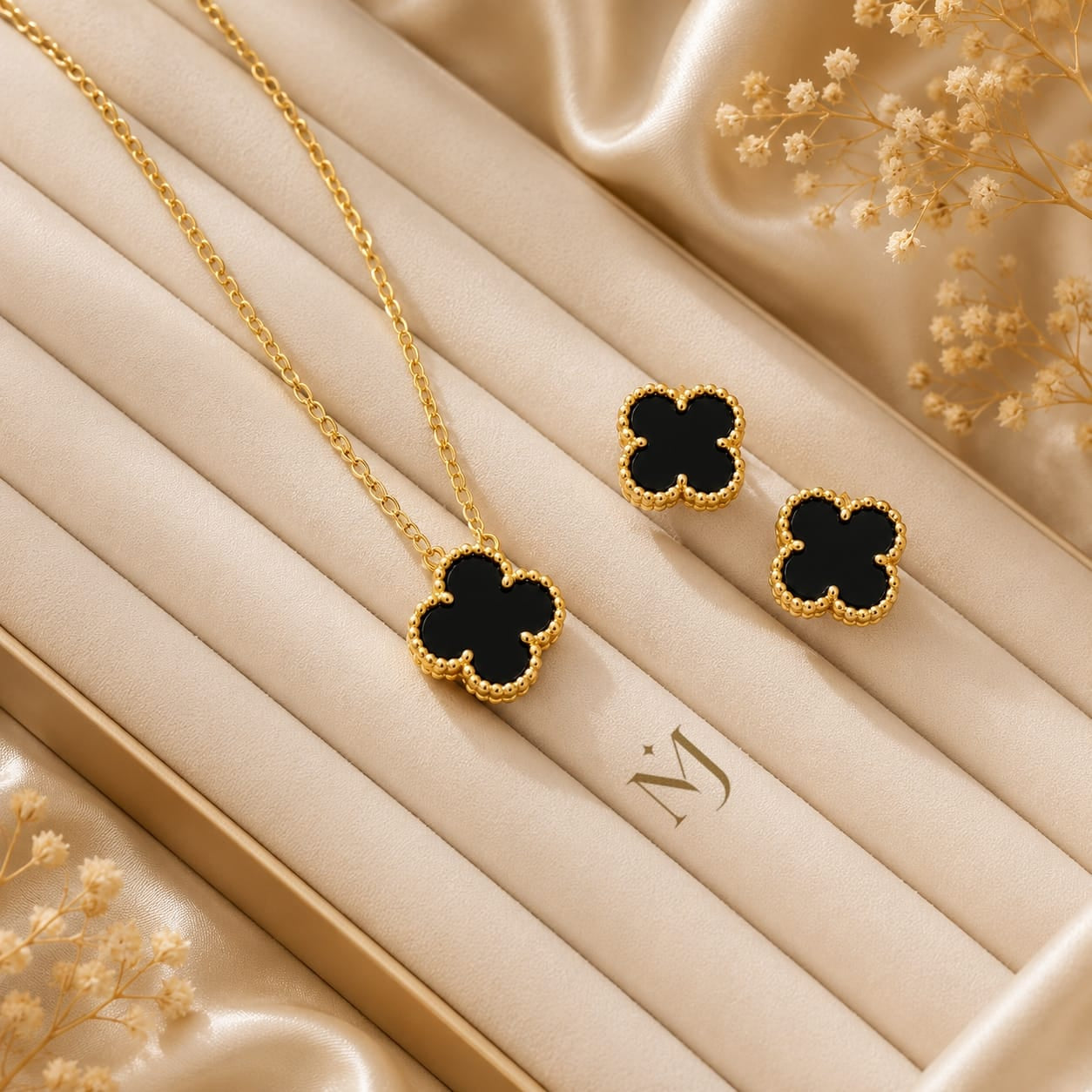 Stainless Steel Gold colour Necklace Set