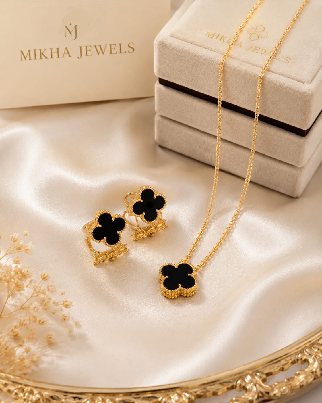 Stainless Steel Gold colour Necklace Set