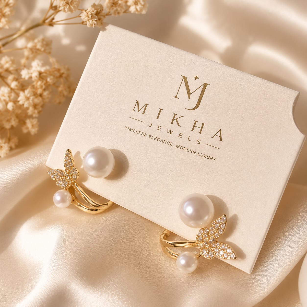jewelry combo l korean butterfly necklace l butterfly pearl stud earring