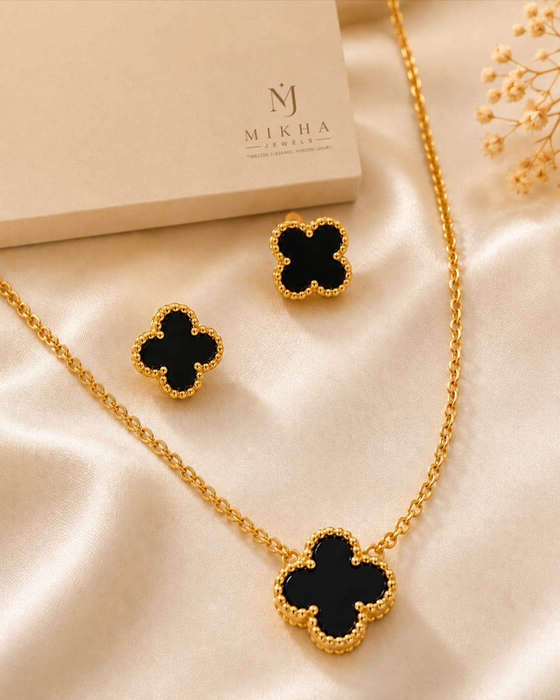 Stainless Steel Gold colour Necklace Set